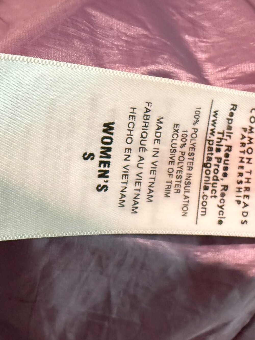 Patagonia Nano Puff Vest Women Small Puffer Full Zip Primaloft EUC Orange Logo - Picture 9 of 9